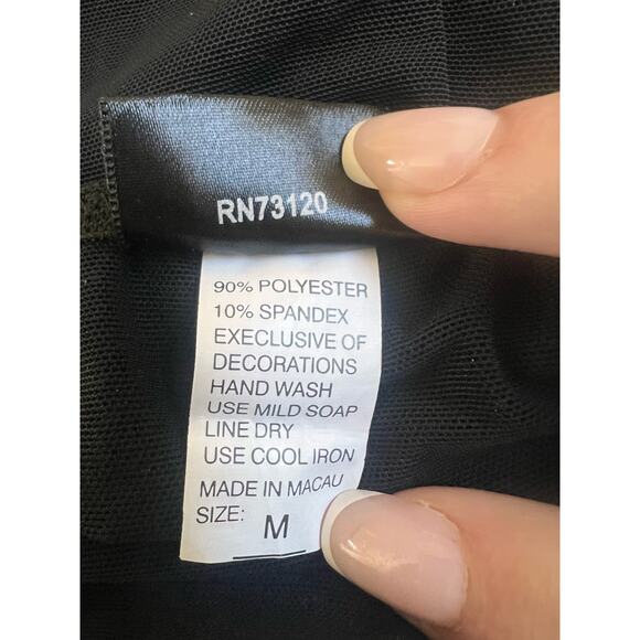 Fredricks Of Hollywood Black Underwire Semi Sheer Slip With Purple Embroidery - Picture 4 of 5